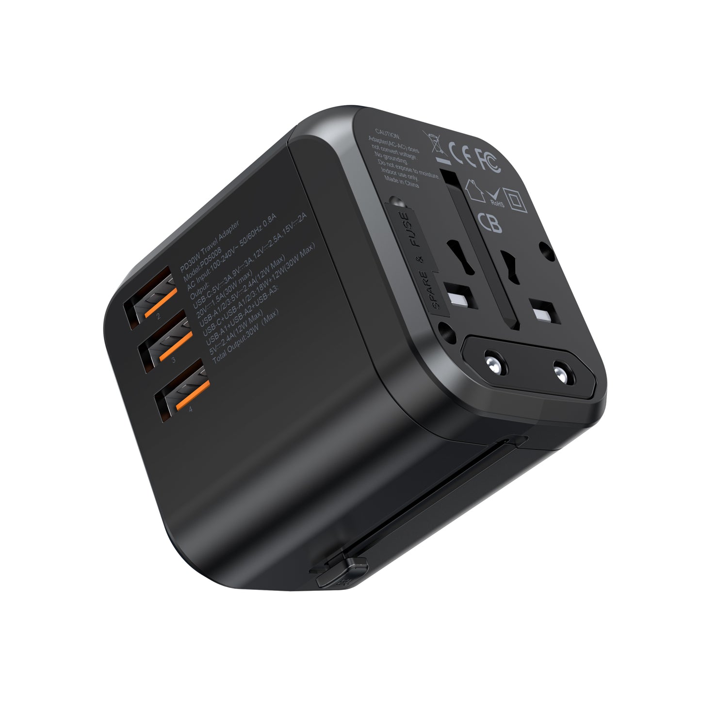 Cargador Universal para Viaje, 30W, PD5008