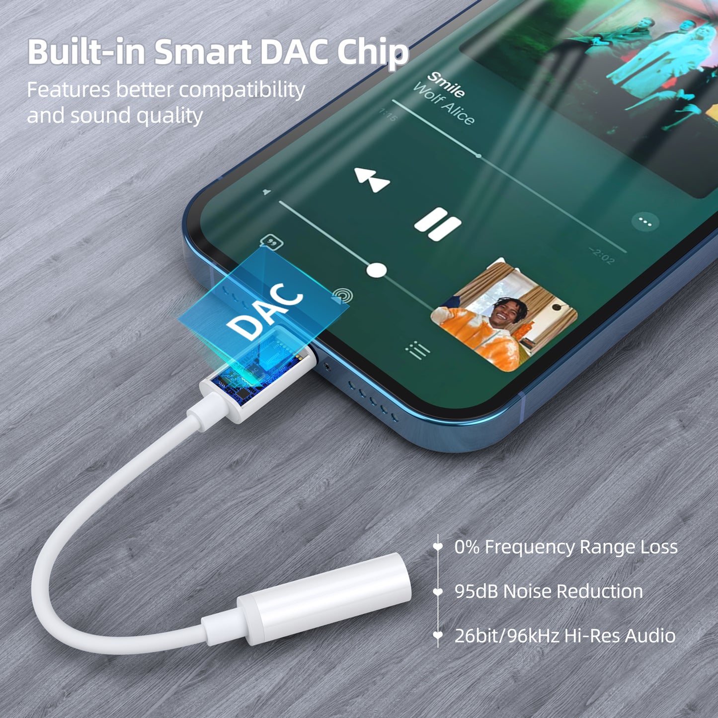 Cable Adaptador Audio Lightning a 3.5mm, Aux005