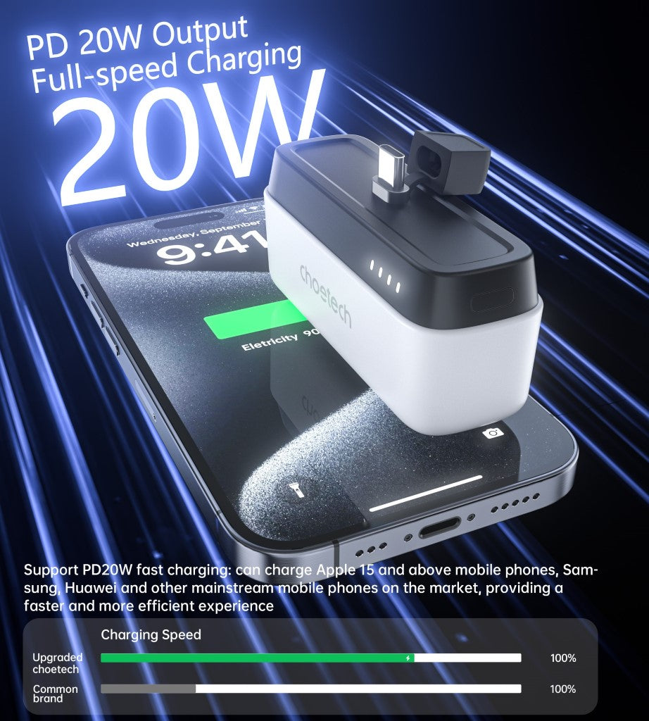 Batería 5.000mah tipo C, B740 blanca