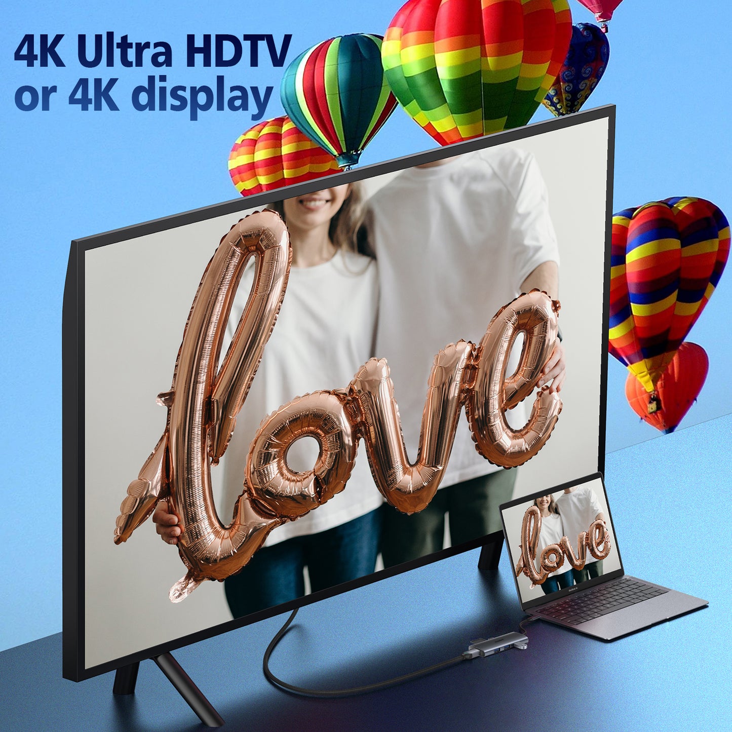 Hub Adaptador 7 en 1 (HDMI+USB 3.0+SD/TF+PD100W), HUB-M19