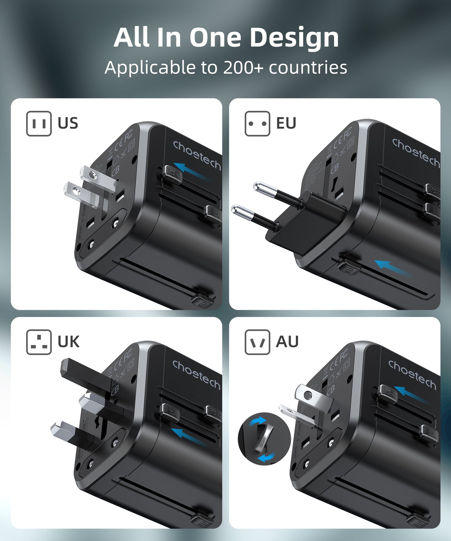 Cargador Universal para Viaje, 30W, PD5008