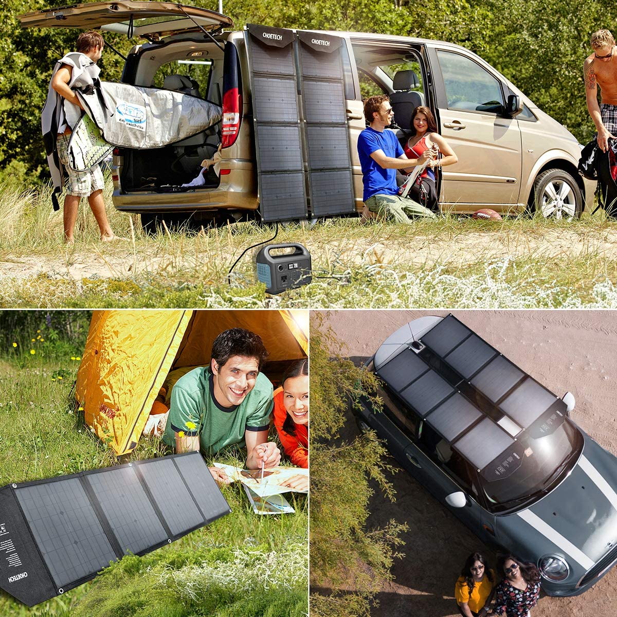 Cargador Solar Portátil 80W, SC007 🌿
