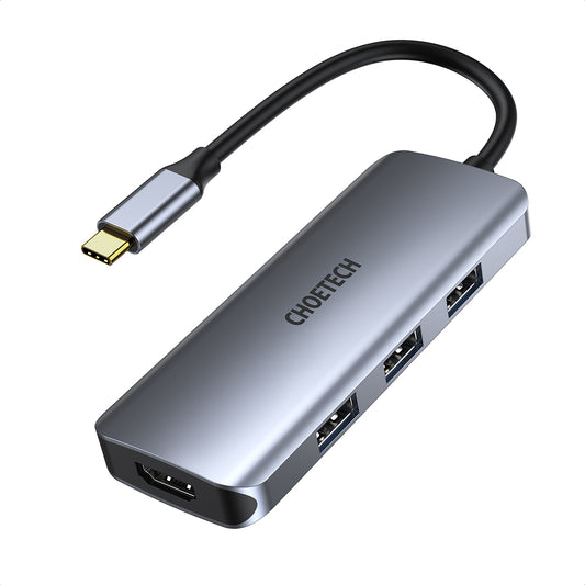 Hub Adaptador 7 en 1 (HDMI+USB 3.0+SD/TF+PD100W), HUB-M19