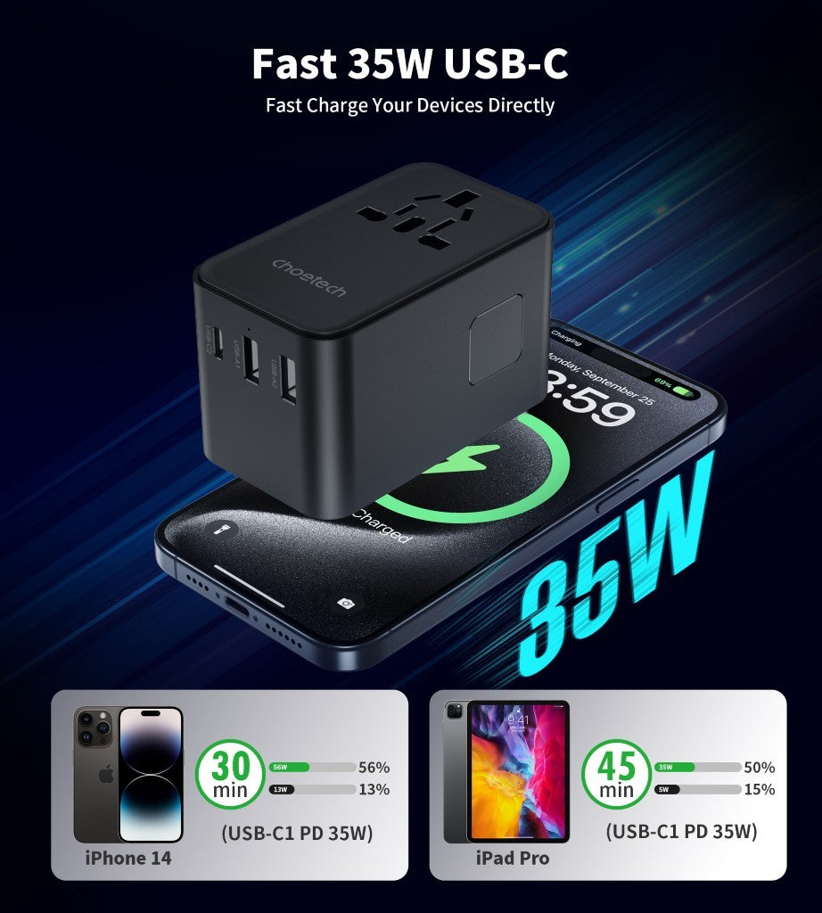 Cargador Universal para Viaje, 35W, PD5020