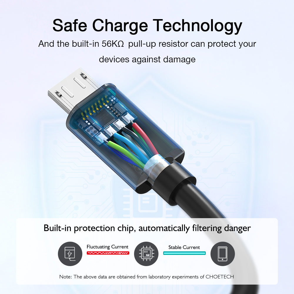Cable MicroUSB Carga Rápida, 1MT Negro, SMT0009